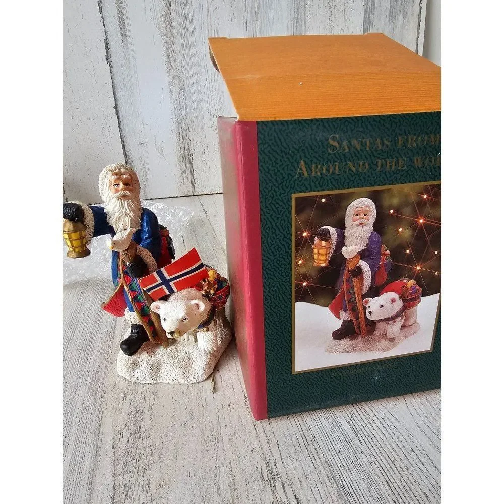 May Scandinavian Santa around world polar bear statue figurine 1994 vintage clas